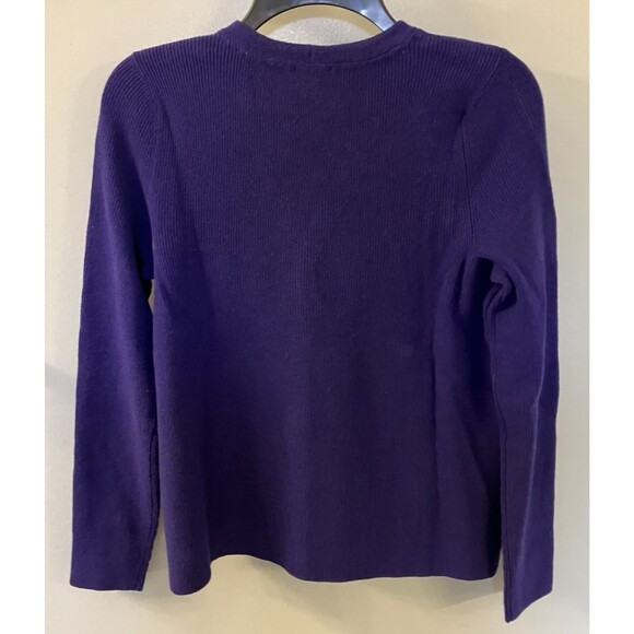 J. Jill Cardigan Sweater Women's XS Purple Button Front V-Neck Long Sleeve NWOT - Picture 8 of 8